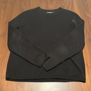 2 FOR $7 ITEM.  Kim Rogers Black Crewneck Sweater.  Size L.